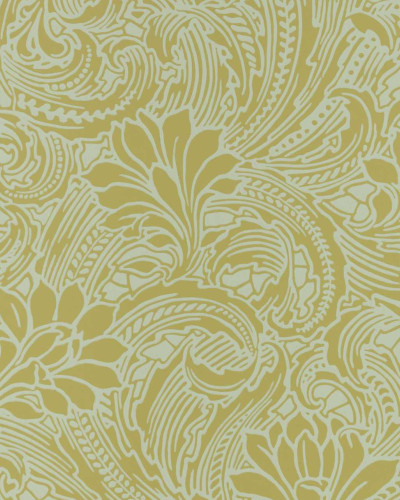 Tapet floral galben pal cu design clasic