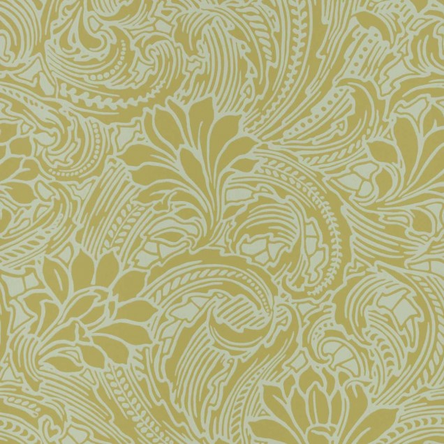 Tapet floral galben pal cu design clasic