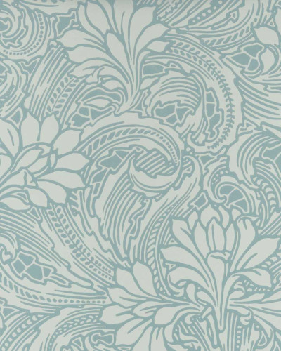 Tapet Eden, Soft Teal, model floral delicat, culoare teal moale