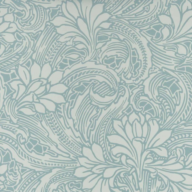 Tapet Eden, Soft Teal, model floral delicat, culoare teal moale