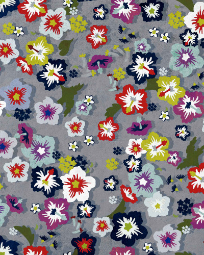 Tapet floral cu motive stilizate, multicolor