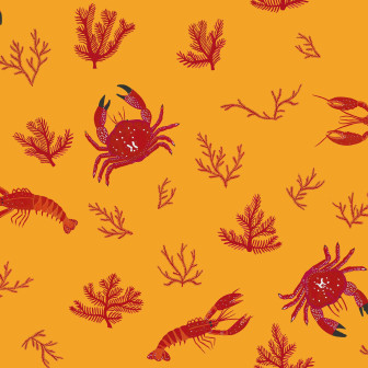 Tapet cu model crustacee stilizate