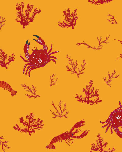 Tapet cu model crustacee stilizate