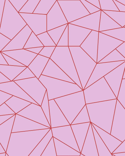 Tapet abstract cu linii geometrice roșii pe fundal roz