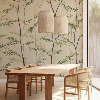 Tapet cu design copaci, natural