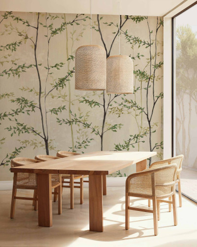 Tapet cu design copaci, natural