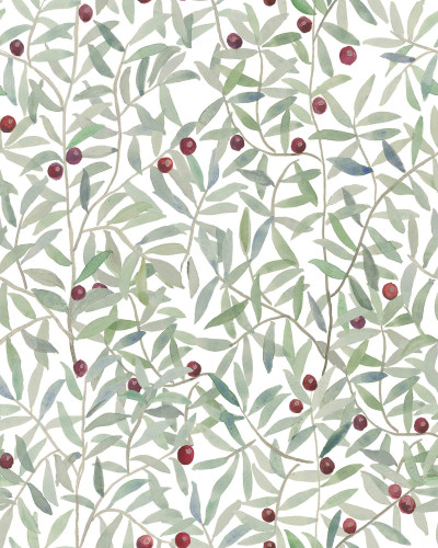Leaf Craze, White, Coordonne, 5mp / rola
