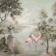 Tapet lavabil Landscape with Flamingos, New World, Coordonne