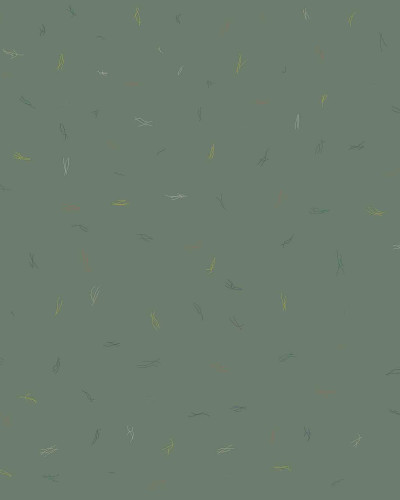 Tapet verde-maslin cu linii fine, pastelate, inspirate din alge