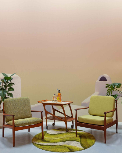 Tapet lavabil Formentor Pink cu design modern