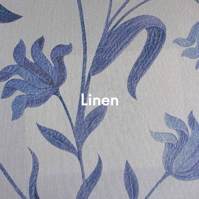 Tapet floral cu design stilizat albastru