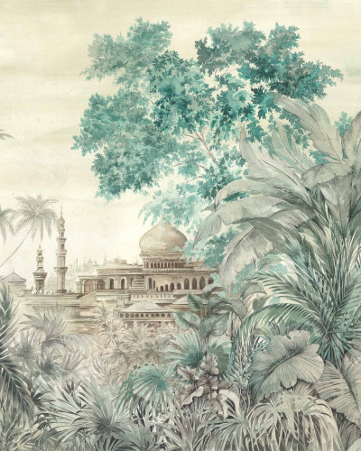 Fototapet cu peisaj oriental, Taj Mahal, Spring
