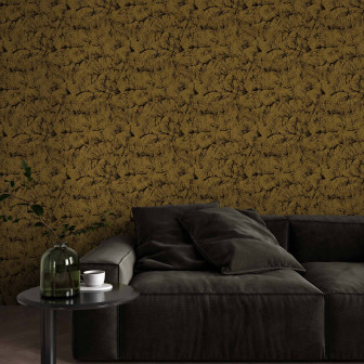 Tapet sepia și auriu cu design abstract