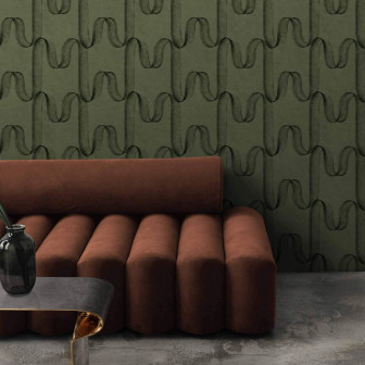 Tapet decorativ în nuanțe de grafit și măsliniu, design modern