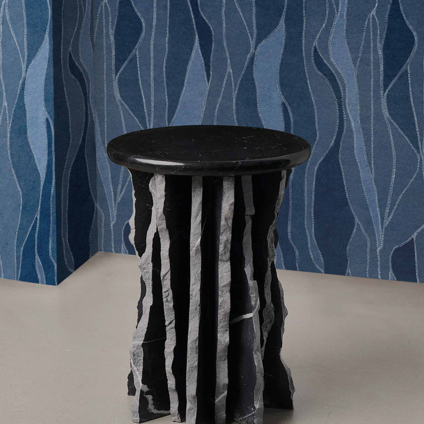 Tapet cu model abstract în nuanțe de maro, ambient living.