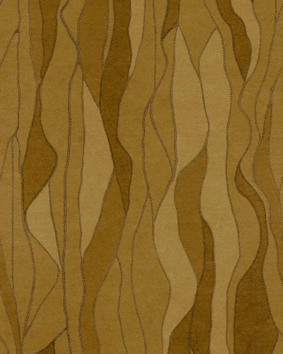 Tapet abstract auriu intr-un living modern