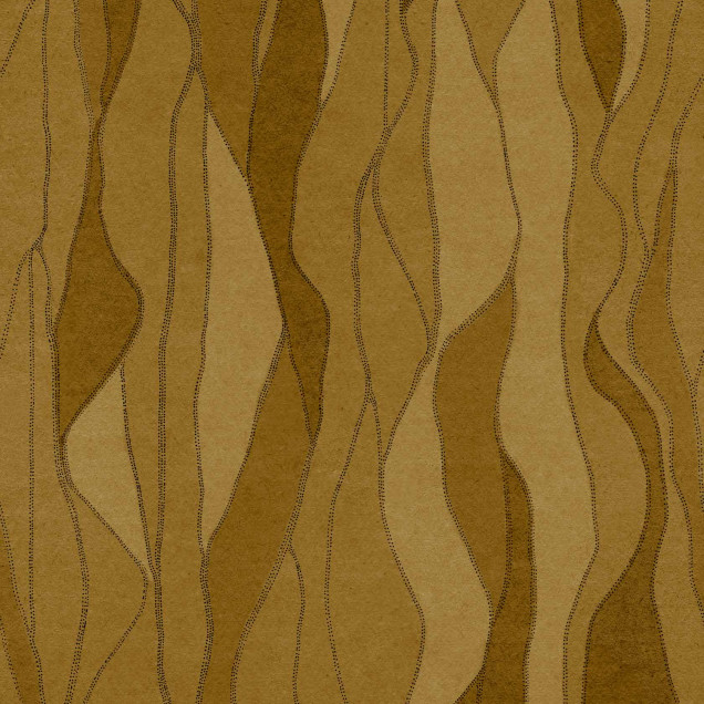 Tapet abstract auriu intr-un living modern