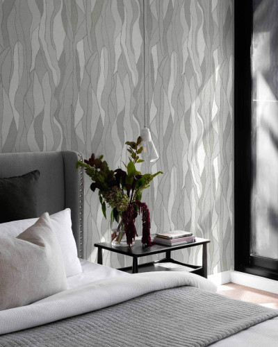 Tapet elegant cu design abstract în nuanțe de gri