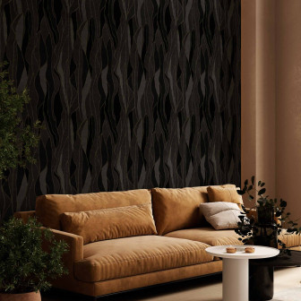 Tapet cu design abstract într-un living modern