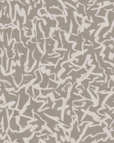 Tapet abstract cu linii fluide albe pe fundal texturat maro