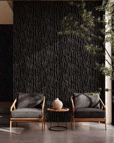 Tapet cu design abstract în living modern