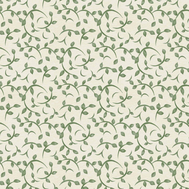 Tapet cu model floral verde delicat pe un perete