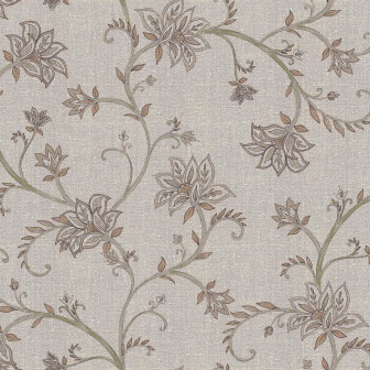 Tapet floral ecru cu accente delicate