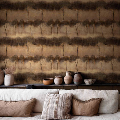 Tapet lavabil Ourika Trees Sienna, cu design elegant si modern, ce aduce in casa ta o atmosfera calda si primitoare.