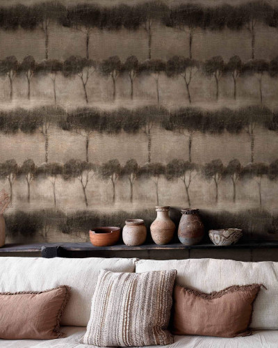 Tapet lavabil cu design minimalist Ourika Trees, Stone