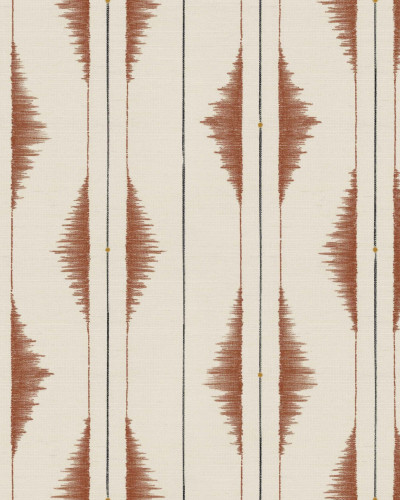 Tapet lavabil Azilal Embroidery, Clay, Coordonne, cu design geometric in nuanțe de maro