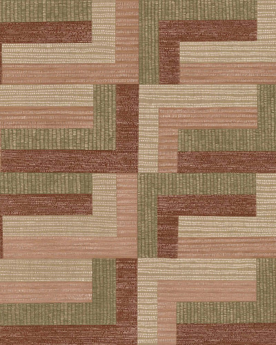 Tapet lavabil cu model geometric, Hennna Art, Rose, Coordonne, perfect pentru a crea un spațiu modern, confortabil și primitor.
