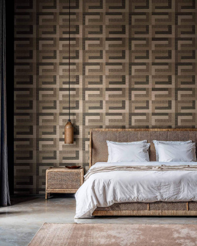 Tapet lavabil Henna Art, Stone, cu design geometric modern, perfect pentru un dormitor, o sufragerie sau un hol.