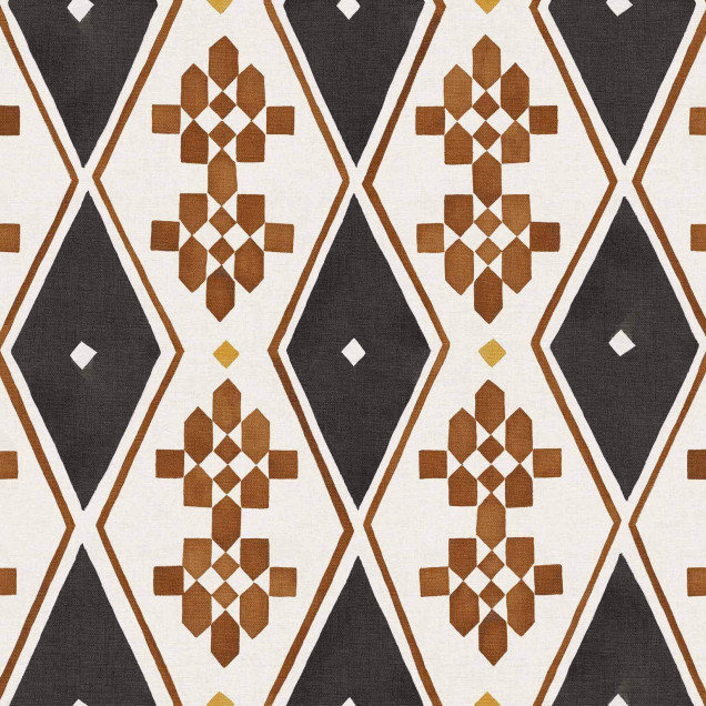Tapet lavabil Beldi Rugs, Night, Coordonne cu model geometric de romburi