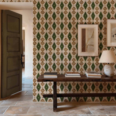 Tapet cu model geometric Beldi Rugs, Leaves
