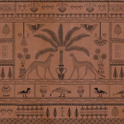 Tapet lavabil cu imprimeu exotic marocan, Asni Valley, Clay, Coordonne
