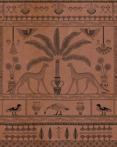 Tapet lavabil cu imprimeu exotic marocan, Asni Valley, Clay, Coordonne