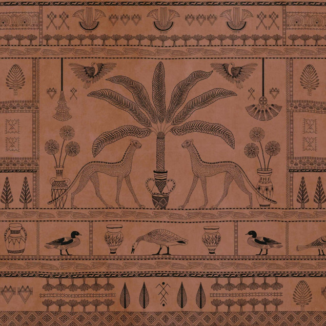 Tapet lavabil cu imprimeu exotic marocan, Asni Valley, Clay, Coordonne