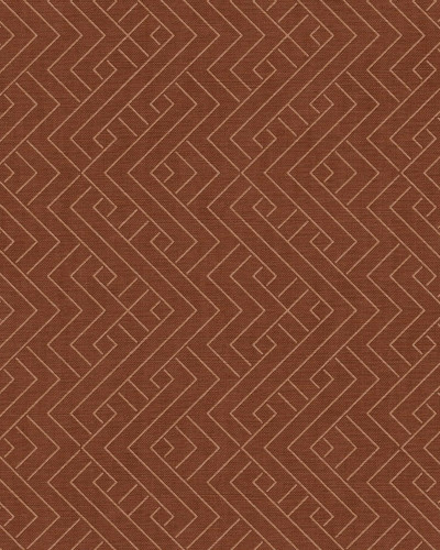 Tapet lavabil cu model geometric, Interwoven, Clay