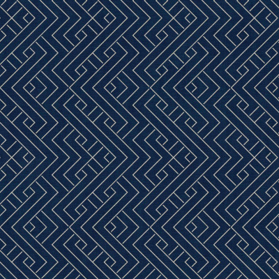 Tapet geometric cu linii aurii subtile pe un fundal albastru inchis