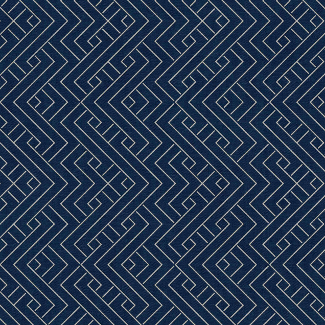Tapet geometric cu linii aurii subtile pe un fundal albastru inchis