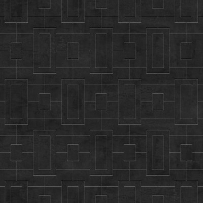 Tapet lavabil Fretwork, Slate, Coordonne, cu un design geometric minimalist, in gri antracit.