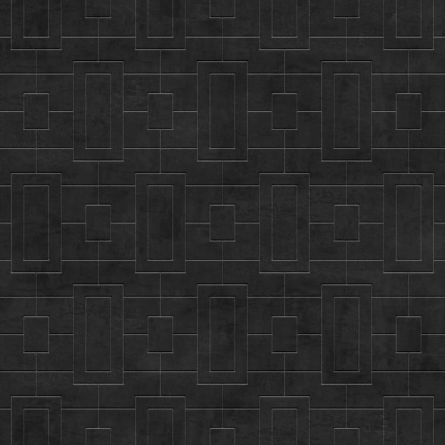 Tapet lavabil Fretwork, Slate, Coordonne, cu un design geometric minimalist, in gri antracit.