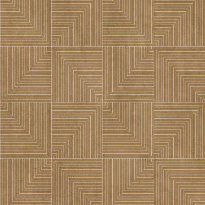 Tapet geometric bej lavabil, cu patrate albe pe un fundal bej, perfect pentru living sau dormitor.