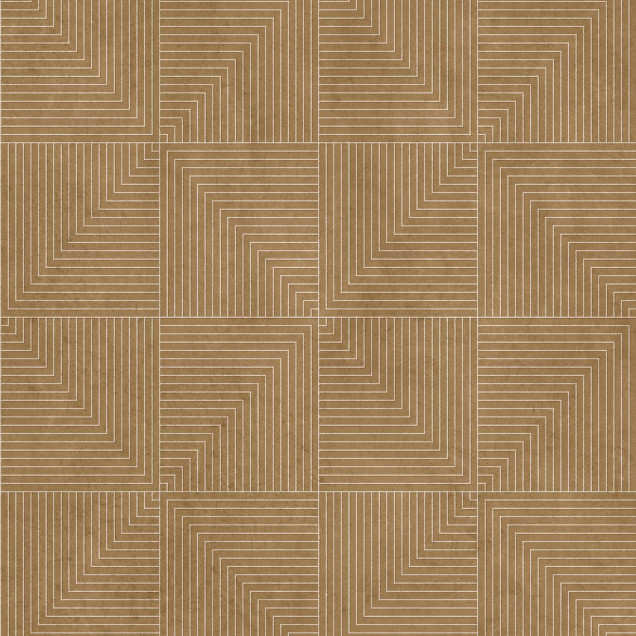 Tapet geometric bej lavabil, cu patrate albe pe un fundal bej, perfect pentru living sau dormitor.