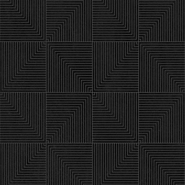 Tapet lavabil cu model geometric, gri închis, Tetragonal, Slate