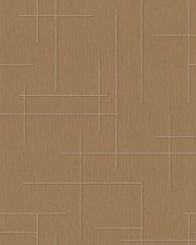 Tapet cu model geometric în nuanțe de nisip într-un interior modern