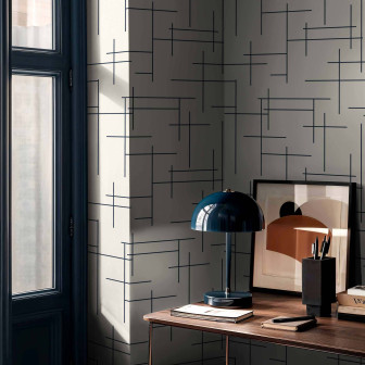 Tapet cu design geometric bleumarin