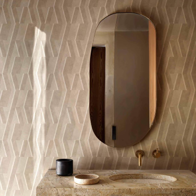 Tapet cu design geometric modern, aspect piatra, ideal pentru decorarea interioară