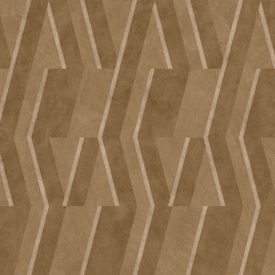 Tapet geometric în nuanțe de nisip într-o baie modernă