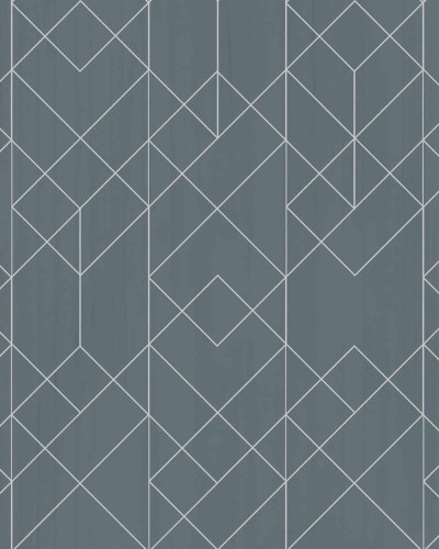 Tapet geometric cu romburi pe un perete într-un interior elegant.